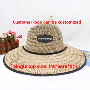 Sombrero de Paja de Verano al por Mayor para Salvavidas, Pesca, con Logotipo Personalizado, Estilo Americano, para <span class=keywords><strong>Playa</strong></span> y Surf - Product Image 2