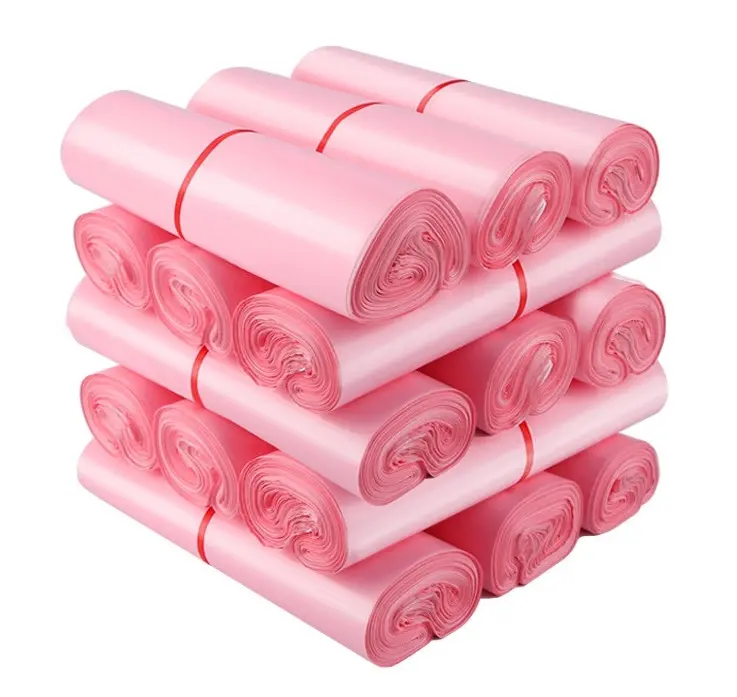 Milieuvriendelijke Express Mail Zak Plastic Poly Mailer Zak Koerier Mails Tassen Roze Custom Size Geaccepteerd 100 Pcs Elke Maat Papier, poly