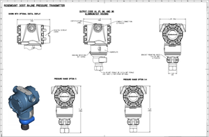 Medidor de Flujo de Placa de Orificio Compacto Rosemounte 4-20mA HART IP54 con Garantía de hasta 5 Años, Transductor de Material 316LSST - Product Image 6