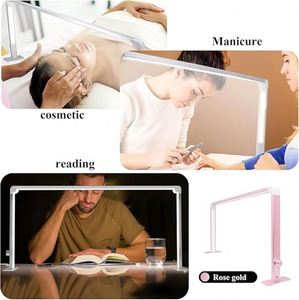 Lámpara de Escritorio LED para Técnicos de Uñas, Luz Blanca Cálida, Metálica, Cuadrada, para Manicura, Tatuajes y Pestañas, Marca Elanby - Product Image 5