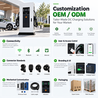 Station de recharge rapide pour véhicules électriques 60-160 kW CC, certifiée CE TUV EMC, sur pied, double connecteur, OCPP, 4G, WiFi, LAN, CCS1, CCS2, GB/T, EVSE commercial