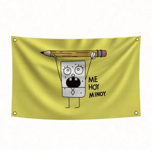 Good Quality 100% Polyester 3x5FT Digital Printing Custom SpongeBob SquarePants Flags <b>Banners</b> - Product Image 1
