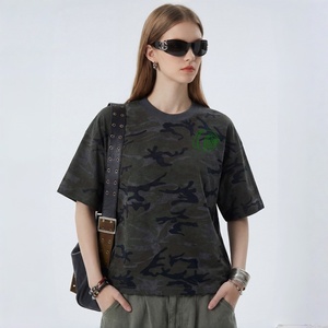 T-<span class=keywords><strong>shirt</strong></span> vintage personnalisé 100 % coton, <span class=keywords><strong>couleur</strong></span> personnalisée, vente en gros B2B, <span class=keywords><strong>tee</strong></span>-<span class=keywords><strong>shirt</strong></span> tactique d'extérieur à manches courtes camouflage pour longs voyages de camping - Product Image 1