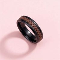 Bague de fiançailles et de mariage tendance, ajustement confortable biseauté, 8 mm, incrustation en bois de koa, carbure de tungstène, pierre précieuse, pour homme et femme