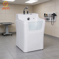 Baignoire professionnelle pour animaux de compagnie avec panneau frontal transparent pour salon d'animalerie