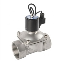 Vanne solénoïde d'arrêt industrielle en acier inoxydable 304 NC 24V 220V, interrupteur électronique pour pipeline