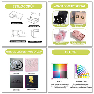 Scatola Porta Gioielli Grande <span class=keywords><strong>con</strong></span> Stampe Rosse <span class=keywords><strong>e</strong></span> Inserti in Schiuma - Personalizzabile - Product Image 5