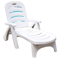 Silla de Playa Plegable de Plástico para Exteriores, Moderna, Reforzada, para Jardín, Hotel, Villa, Almacén, Piscina