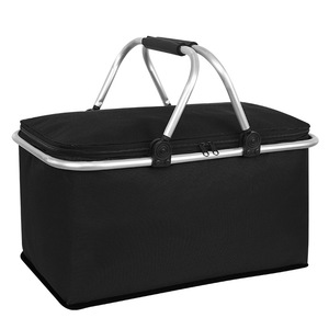 Wholesale Cheap Foldable Insulated 600d Oxford Waterproof Picnic Basket Cooler Bag Portable with Aluminium - Product Image 1