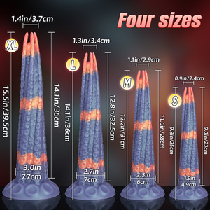 Scarletsin D-7-3 Flüssigsilikon <span class=keywords><strong>Anal</strong></span>-Dildos Weiche G-Punkt-Spielzeuge für Männer und Frauen Tentakel-Fantasy Analsex-Spielzeuge Größe L - Product Image 2