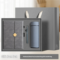Coffret Cadeau d'Entreprise 3-en-1 Personnalisé 2026 avec Stylo, Tasse Thermos en Acier Inoxydable et Carnet – MOQ 50 Sets – Idéal pour Cadeaux d'Entreprise