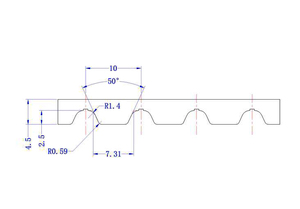 <span class=keywords><strong>Courroie</strong></span> d'entraînement Annilte <span class=keywords><strong>dentée</strong></span> 25AT10 en PU, <span class=keywords><strong>courroie</strong></span> de distribution en PU transparente pour machine d'emballage - Product Image 2