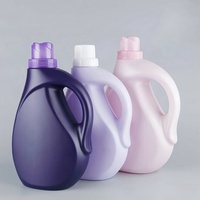 Tenue de maison personnalisée grande capacité violet rose clair violet bouteille en plastique vide bouteille distributeur bouteille de détergent à lessive