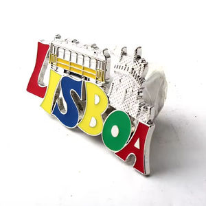 Imán de Refrigerador de Aleación de Zinc - <span class=keywords><strong>Lisboa</strong></span> Portugal, Recuerdo de Viaje con Diseño 3D, Decoración para Refrigerador, Regalo Turístico para <span class=keywords><strong>Viajes</strong></span> - Product Image 5