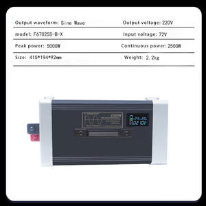 Onduleur 72 à 220V 2500w Onduleur hors réseau à onde sinusoïdale <span class=keywords><strong>pure</strong></span> Onduleur solaire DC à AC - Product Image 2