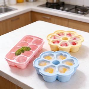 Moule à glaçons en gros avec couvercle, moule à glaçons d'été, moule à glaçons 8 grilles avec récipient de congélation - Product Image 4