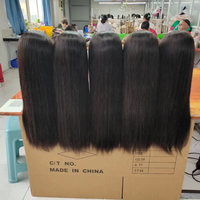 Perruque frontale complète vietnamienne ultra-lisse avec closure transparente, baby hair, sans colle, cheveux Remy, longue, avec mèches