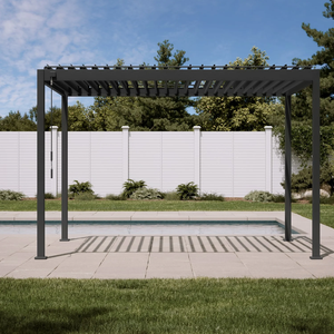 Pérgola Bioclimática Moderna de Aluminio <span class=keywords><strong>4x4</strong></span> con Techo de Láminas Inteligente Automático, Impermeable, para Patio, Piscina, con Protección Solar - Product Image 6