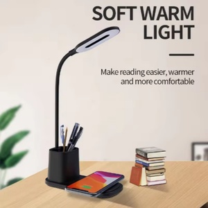 The 2025 New Modern LED Flexible ABS Table <b>Lamp</b> for Living and Dining Rooms with <b>Wireless</b> Charging - Product Image 4