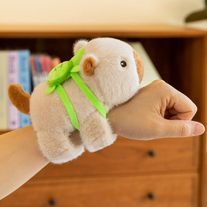 Custom Super Soft Plush Cute Capybara Pig Hand Clapping <b>Ring</b> Animal Toy with PP Cotton Filling for Interactive <b>Stress</b> Relief - Product Image 3