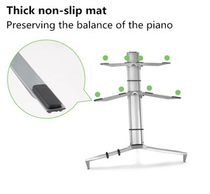 Aluminum Alloy Aircraft <strong>Keyboard</strong> <strong>Stand</strong> Display Multi-layer <strong>with</strong> Music <strong>Stand</strong> and Microphone <strong>Stand</strong> - Product Image 3