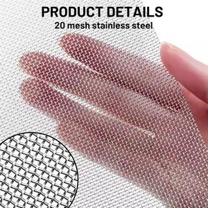 Maille en acier inoxydable 304 tissée, <span class=keywords><strong>anti</strong></span>-rongeurs, <span class=keywords><strong>anti</strong></span>-insectes, taille personnalisable, respirante, tissage uni, découpe, couverture de brique, ventilation - Product Image 1