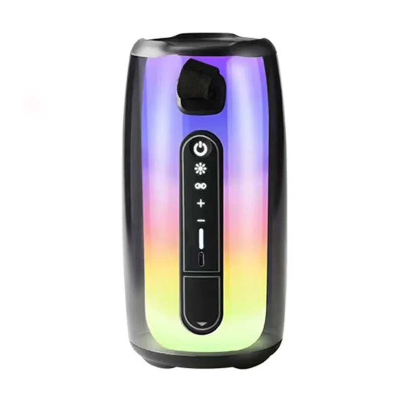 Speaker Bluetooth lampu Led portabel, pengeras suara luar ruangan Pickup suara Bluetooth nirkabel RGB Led irama Boost (hanya Speaker)