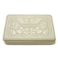 Boîtes en étain vides de qualité alimentaire avec logo personnalisé en relief, boîte en métal pour biscuits, bonbons, emballage, grande boîte en étain rectangulaire avec couvercle