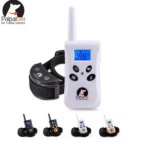전문 공장 친환경 플라스틱 패션 방수 IP67 스마트 LED 디스플레이 강아지 훈련 목걸이 충전식 다기능 - Product Image 1