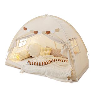 Tente de jeu pour enfants, lit à baldaquin pour jumeaux, maison de rêve intérieure, cadeau de Noël - Product Image 1