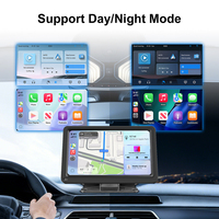 Monitor de Auto Inalámbrico Portátil Rhythm de 7 Pulgadas con Carplay, Android Auto, Cámara de Reversa, Navegación GPS y Control por Voz