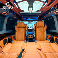 CARRIDE Elite Cabine Galaxy futuriste de luxe Mercedes V260 Chaises de capitaine VIP sur mesure Canapé-lit électrique en acier inoxydable