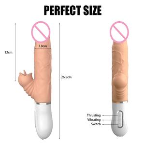 Vente en gros Sex Toys Masturbation point G pénis 2 en 1 Gode vibrateur texture silicone 12 fréquences pour femmes et hommes - Product Image 6