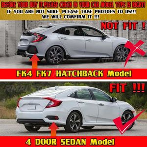 Alerón trasero para maletero de coche, alerón decorativo para Honda Civic Sedán de 4 puertas 2016-2021 - Product Image 6