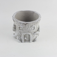 Pot de fleurs en béton décoratif de qualité pour la maison et le jardin, idéal pour les plantes succulentes et les décorations de cimetière.