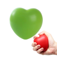 Balle anti-stress en mousse PU en forme de cœur, logo personnalisé, jouet d'exercice manuel pour soulager l'anxiété, cadeau promotionnel pour adultes et enfants