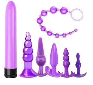 Ensemble de 7 pièces pour jeux de bondage et de soumission, jouets sexuels <span class=keywords><strong>BDSM</strong></span> avec vibrateur à balles et <span class=keywords><strong>plug</strong></span> anal - Product Image 3