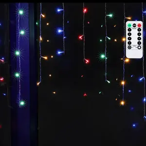 Cortina de bajo voltaje conectable, 200 LED, 30 tiras, RGB, + x 1m, ideal para decorar eventos y crear ambientes festivos. - Product Image 2