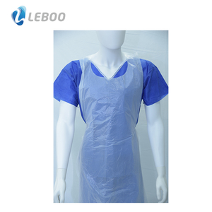 Disposable food contact waterproof protective white PE apron CE ISO Approved