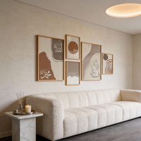 Décoration Murale Personnalisable en Papier avec Citations Islamiques Simples et Calligraphie Arabe – Design Bohème pour la Maison Musulmane – Peinture Artistique pour Salon