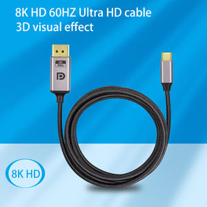 Cable tipo C a DP 3M negro 32,4 Gbps 8K60HZ 4K 2K HD DP a USB tipo C Cable Adaptador convertidor para Huawei iphone - Product Image 2