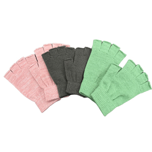 2026 Customized Warm Stretch Knitted Blank Style Fingerless <strong>Gloves</strong> Without Logo - Product Image 5