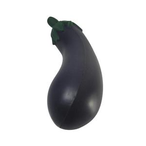 Balle anti-stress personnalisée violet brillant aubergine avec logo imprimé – Cadeau promotionnel pour la cuisine, le bureau, soulagement de l'anxiété, nouveauté - Product Image 2