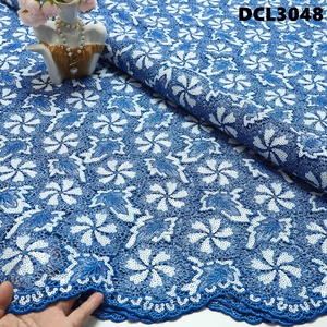 Tissu en dentelle guipure brodée de luxe coréenne originale avec paillettes, fil doré et cordon laser <span class=keywords><strong>soluble</strong></span> dans l'eau - Product Image 5