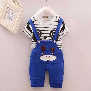 Ensembles de vêtements pour bébé garçon avec motif panda adorable d'été - Product Image 1