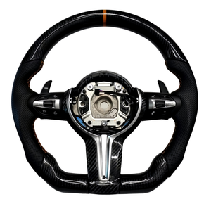 Volante de Fibra de Carbono para Modelos <span class=keywords><strong>BMW</strong></span> F10/F20/F18/F32/F25/F01/F30/F31/F34/F35/F15/F07 <span class=keywords><strong>320i</strong></span> - Estilo Deportivo Serie M 3/5 - Product Image 1