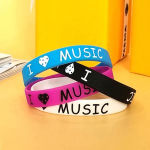 Nueva Pulsera Deportiva de Silicona con Diseño de Música, Pulsera de Goma para Fiestas de Hip Hop y Rock, con Logotipo Personalizable - Product Image 6