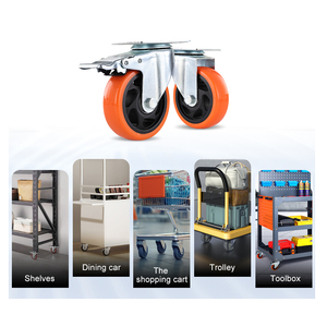 Hot Sale Design 2,5 3 4 5 Zoll 80-138KG Last Orange Medium Duty Trolleys Designer Lenkräder - Product Image 4
