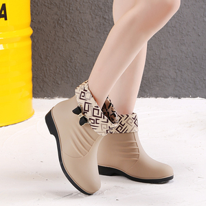 Chuteira <span class=keywords><strong>campo</strong></span>-Botas de lluvia de plástico para mujer, calzado de tacón alto, botas de nieve impermeables - Product Image 4