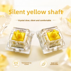 מקלדת מכנית שקטה של OUTEMU עם צירים צהובים, ניתנת להחלפה חמה, מתגים לינאריים בהתאמה אישית עם 3 פינים, זמינה במלאי, סיטונאי, יבוא - Product Image 3